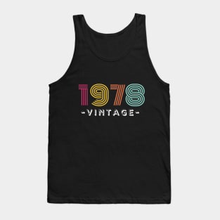 Vintage 1978  Retro Shirt Design Tank Top